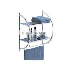 Bathroom Space Saving 2 Layer Wall Mounted Towel Rack