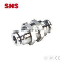 SNS BKC-PM Pneumatic Stainless Steel Bulkhead Union Connector Stainless Steel Pipe Fitting thumbnail-2