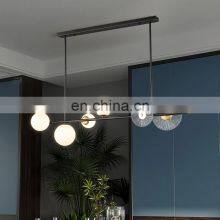 Nordic Retro Design LED Chandelier For Dining Room Kitchen Living Room Bedroom Lounge Glass Ball Pendant Lamp G9 Hanging Light thumbnail-3