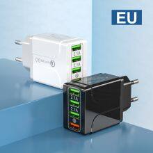 Universal 4 USB Travel Charger Adapter Wall Portable EU Plug Mobile Phone Smart Charger for IPhone XS Max X 8 for IPad Tablet thumbnail-5