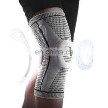 2021Best Seller Nylon Sports Knee Support compression Sleeve Knee Brace with Side Stabilizers & Patella Gel Pads