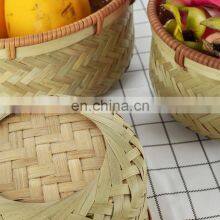 Set Of 3 Round Bamboo Storage Basket Fruit Basket Wholesale Handwoven Made in Vietnam thumbnail-5