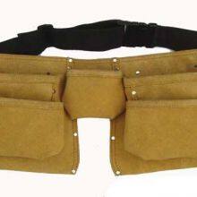 leather  framer's nail & tool bag with polyweb belt