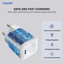 VINOP PD 30W USB-C GaN Mini Fast Charger - White thumbnail-4