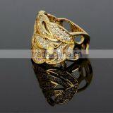 Latest Design Party Dress Cubic Zirconia Chunky Big Size Women Gold Wedding Ring thumbnail-4