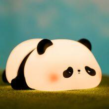 New Design Wholesale Hot Sale Silicone Night Light Cartoon Color Changing Animal LED Bedside Lamp Silicone Night Light Panda thumbnail-3