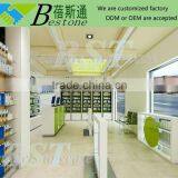 Double -sided Retail Store Shelving, Wooden Wall Shelf for Pharmacy thumbnail-1