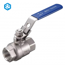 ANSI API Ball Valve 2-Piece 201 304 316 Stainless Steel 1000 WOG Soft Seal Internal Thread Manual Ball Valve thumbnail-1