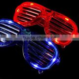 plastic red blue led Cute Shutters Shape LED Flash Glasses For Dances / Party Supplies Decoration