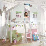 American Country Style Creative Children Furniture Tree House Shape Environment Friendly Solid Wood Bunk Bed for Customized Quality Choice thumbnail-3