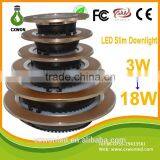 Energy Saving IP44 SMD5630 CRI 80Ra SMD Ultra Slim LED 15w Panel Downlight