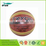 Standard cheap custom printed rubber basketball games basketballs