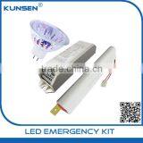 New products Halogen Emergency conversion kit with 12V battery pack halogen lamp emergency kits