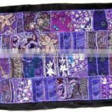 Ethnic Gujrati Beaded Vintage Sari Table Runner Embroidered Tapestry
