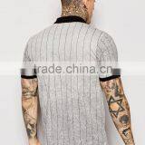 60% Cotton 40% Polyester Polo Shirts In China ,New Design Polo T Shirt Slim Fit Vertical Striped Men'S Polo Shirt thumbnail-2
