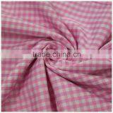 Fashionable Lightweight Cheap Polyester Check Clothing Fabric for Ladies Dress