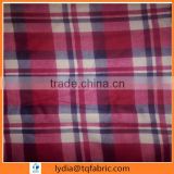 red plaid type 100% cotton reactive printed flannel fabric for women pants for poland