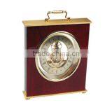 Wholesale Red Wooden Mechnical Clock With Handle For Office Gift thumbnail-1