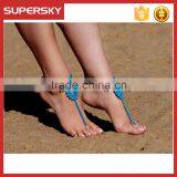V-986 Crochet Cotton Barefoot Sandals Beach Bridal Foot Jewelry Handmade Bracelet Anklet Chain thumbnail-2