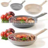 Aluminum Forged Marble Coating 24 Ball Blasting Fry Pan thumbnail-1