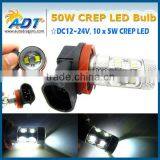 H11 Super White Headlight High Power Genuine Crep 50W LED Light Bulb