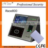 IFace800 Face and Fingerprint Time Attendance Machine With 1200 Templates of Record and 2000 Templates of Fingerprint