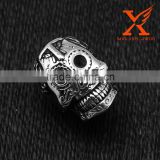 In Stock Male Jewelry Drop Ship 2016 Fashion Ring Stainless Steel Rings For Man Big Tripple Skull Ring Punk Biker Jewelry
