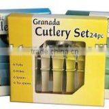 24 Pcs Cutlery Set With Stainless Steel thumbnail-1