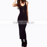 Plain Red Slim Fit Tank Dress Women Long Evening Dress thumbnail-2