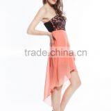 Providing Copyright Photos Sexy Orange Off-shoulder Short Front Long Back Prom Dress thumbnail-2