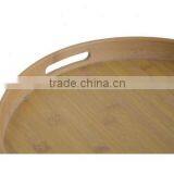 DT027/Round Bamboo Serving Tray/Bamboo Tray For Tableware Kitchenware thumbnail-4