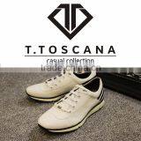 2016 Cheap Genuine Leather Stripe White High Heel Sport Casual Shoes thumbnail-1