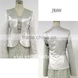 JK60 women Beaded Long sleeves wedding jacket
