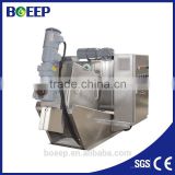 Low operating cost sludge dewatering press in water treatment plant