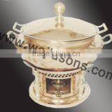 Brass Plated Rounded Base Chafing Dish for Sale | 2016 Metal Made High Quality Dish thumbnail-5