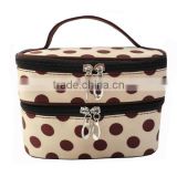 Double-Deck Wave Point Cute Cosmetic Bag(BFDL001)