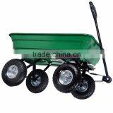 Four Wheel Plastic Tray Garden Dump Cart TC2145 thumbnail-4