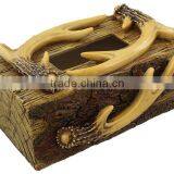 Personalized Handmade Painted Decorative Poly Resin Antler Tissue Box Cover Holder thumbnail-1