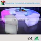 plastic multicolor change LED illuminated bench chair