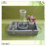 Great Quality Antique Grids Round Hole Compartment Wooden Tray thumbnail-6