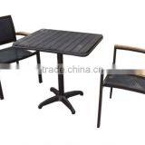 Stackable Leisure Outdoor Furniture Rattan Chair With Teak Wood Arm thumbnail-6