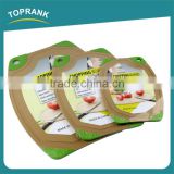 Cheap wholesale various size kitchen ware odourless TPR serging durable plastic chopping board