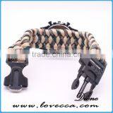 Multifunctional Custom Logo Whistle Firestarter Buckle 550 Paracord Survival Watch thumbnail-5