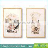 Framed Handmade Woman Figure Oil Group Painting thumbnail-1