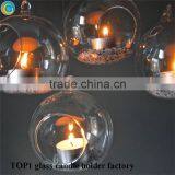 Partylite Hurricane Candle Holder Hanging Glass Vase Air Plant Terrarium thumbnail-5