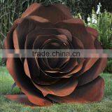 Stainless Steel Outdoor Garden Corten Steel Sculpture for Large Rose Sculptures thumbnail-2
