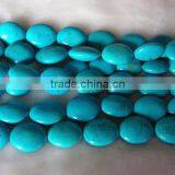 Wholesale Jewelry Fashion Coin Shape Turquoise Loose Beads Strand thumbnail-1