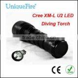Shenzhen UniqueFire DT2 Waterproof Ip68 Cree Led Dive/Diving Torch 100 Meter