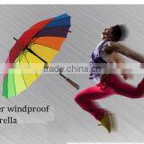 Promotional Gifts Ideas Strong Fiberglass Ribs Rainbow Golf Umbrella thumbnail-5
