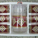 JK004 7pcs Glass Drinking Set With Deco thumbnail-6